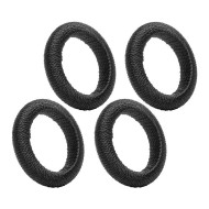 Conjunto 4 Anéis para Guardanapo Tressê Preto Plástico 